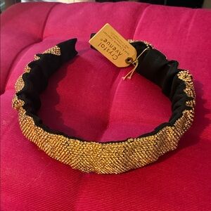 Gold and Black Headband set of 4